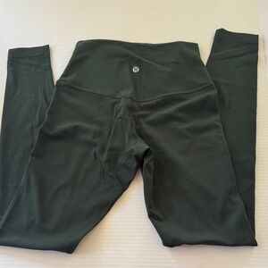Lululemon High-Rise Dark Green Align Leggings